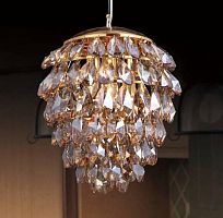 подвесной светильник crystal lux charme sp3+3 led gold/amber в Воронеже