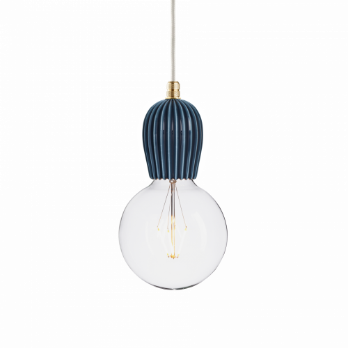 подвесной светильник keramik rib indigo brass в Воронеже