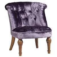 кресло sophie tufted slipper chair вельвет фиолетовое в Воронеже