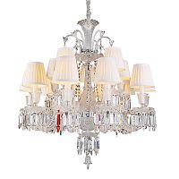 люстра baccarat 10+5 от delight collection белая/прозрачная/ хром в Воронеже
