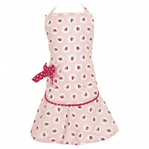 детский фартук w/bow strawberry pale pink в Воронеже