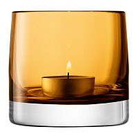 подсвечник стеклянный охра для чайной свечи light colour, 8,5 см в Воронеже