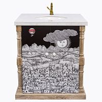 тумба с раковиной старый город снег fornasetti в Воронеже