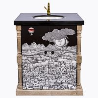 тумба с раковиной старый город нуар fornasetti в Воронеже