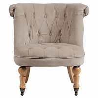 кресло amelie french country chair серо-бежевое в Воронеже