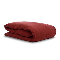 пододеяльник изо льна бордового цвета essential 150х200 в Воронеже