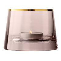 подсвечник стеклянный коричневый с золотым ободком для чайной свечи light, 6,6 см в Воронеже