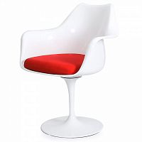 стул eero saarinen style tulip armchair красная подушка в Воронеже