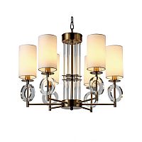 люстра felton 6 от delight collection белая/прозрачная/латунь в Воронеже