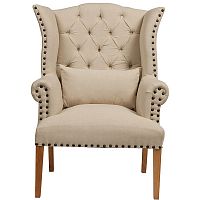 кресло quinn tufted armchair бежевое в Воронеже