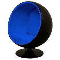 кресло eero ball chair синее с черным в Воронеже