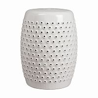 керамический столик-табурет cutwork garden stool белый в Воронеже