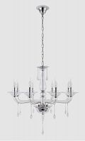 подвесная люстра crystal lux monica sp8 chrome/transparent в Воронеже