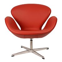 кресло arne jacobsen style swan chair красное в Воронеже