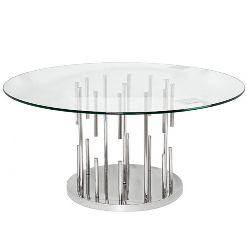 стол журнальный grozdi прозрачный, хром в Воронеже